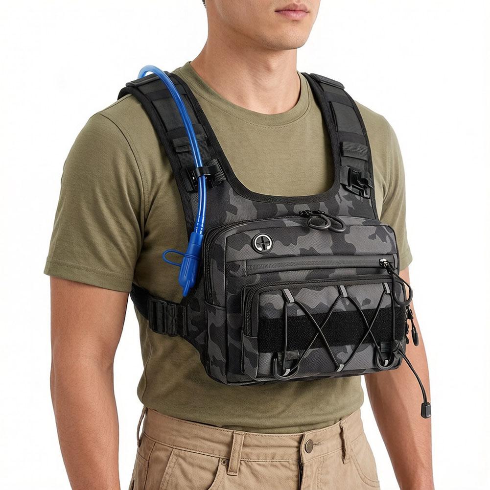 Cycling Gear Travel Bag - Lauf-Brusttasche, Trinkweste für Radfahren, Wandern, Fahrradrennen,