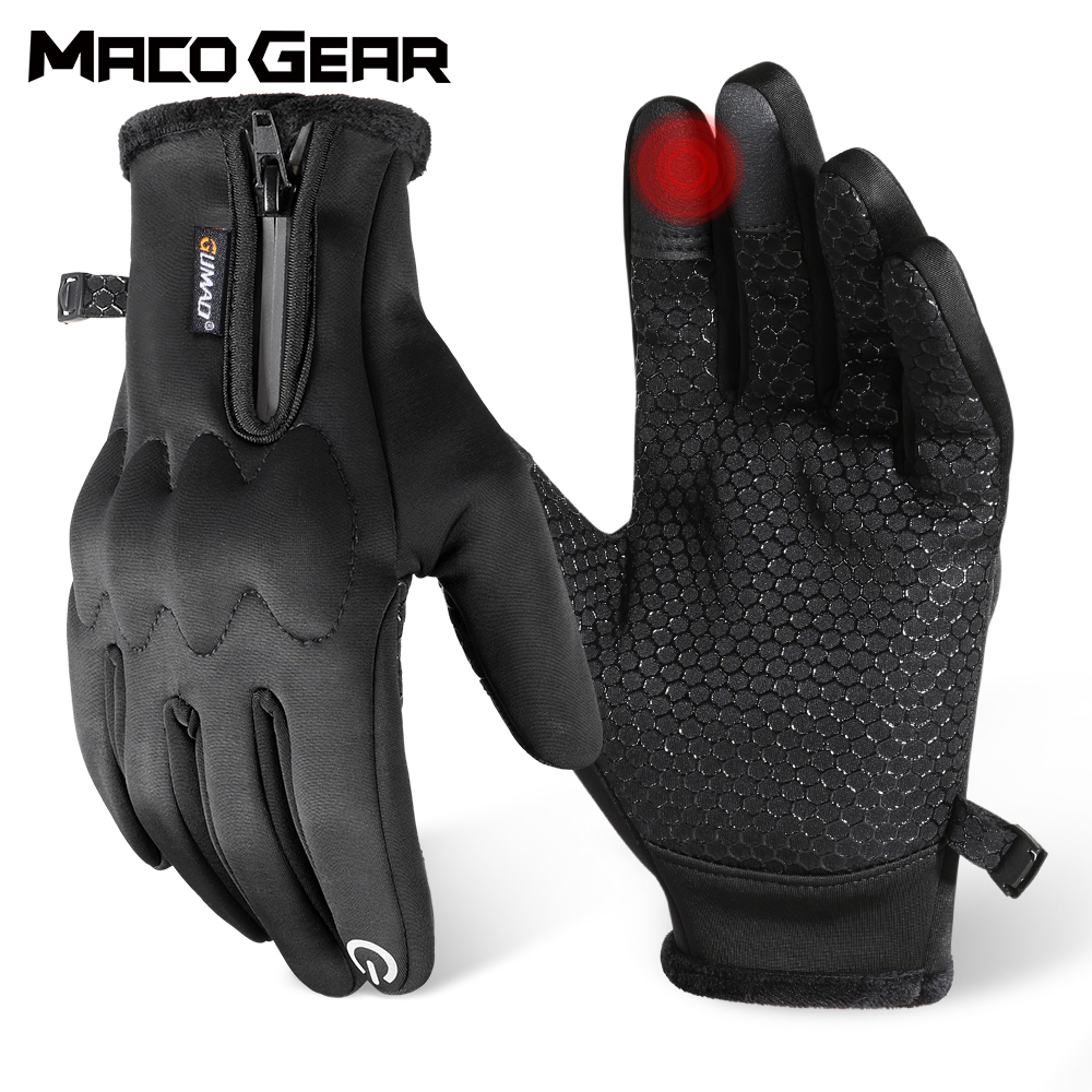 Cycling Gear Display - Winter-Motorradhandschuhe, thermischer Touchscreen, winddicht, rutschfest, Schutzausrüstung