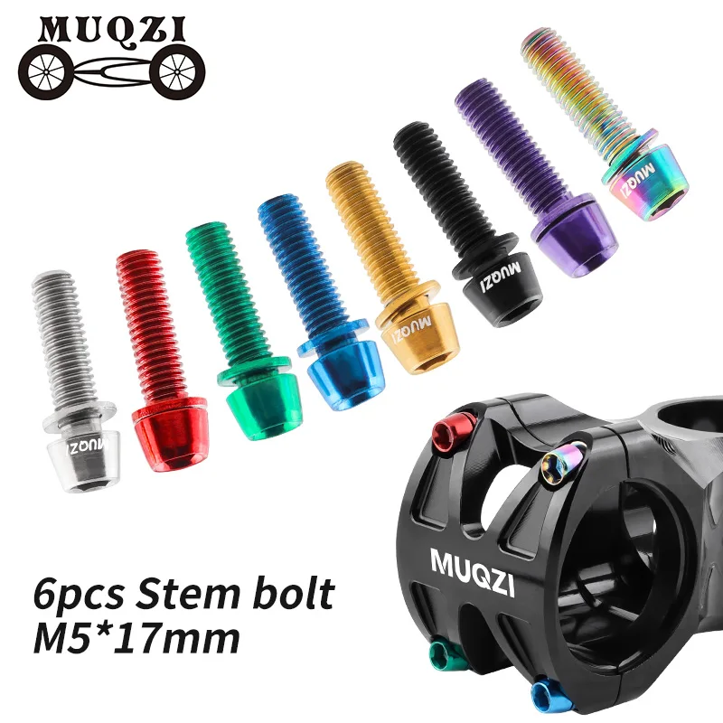 Bike Stem Riser - Muqzi 6 stücke Vorbau schrauben m5x17mm