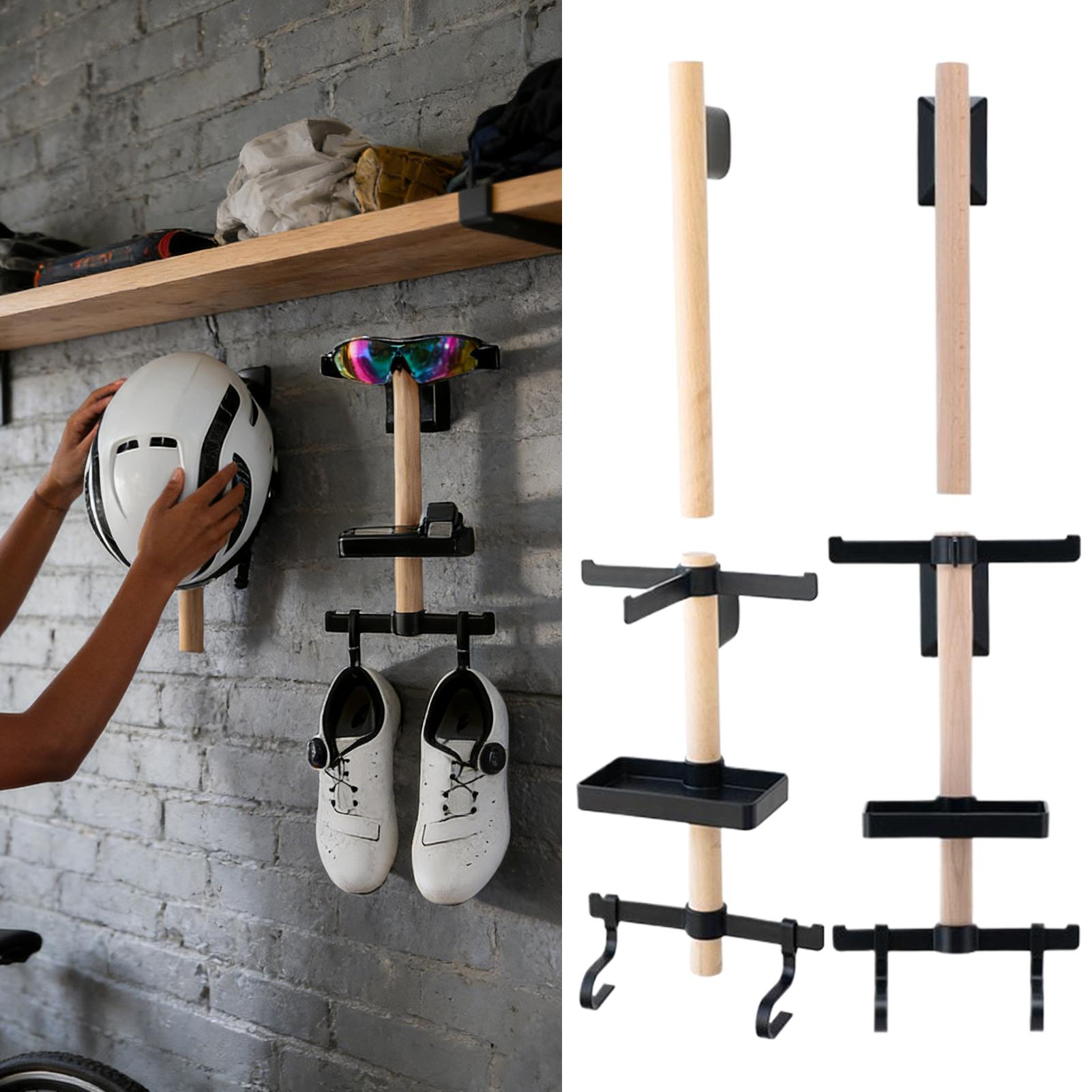 Cycling Gear Display - Wandmontierte Aufbewahrungshalterung für Fahrradzubehör Fahrradhelm /Brille