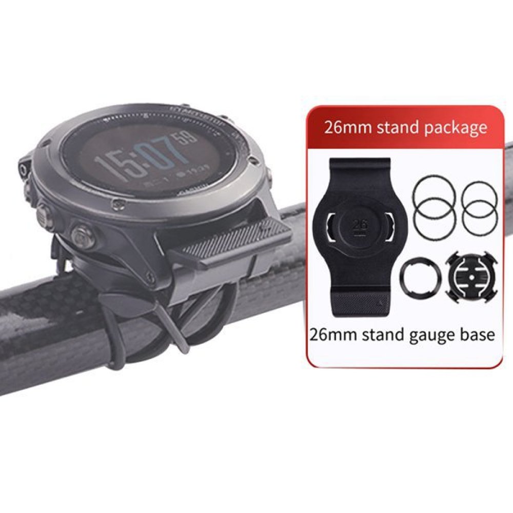 Cycling Gear Garmin - 26mm Schwarzes Kunststoff-Uhrenarmband Ersatzband Geeignet für