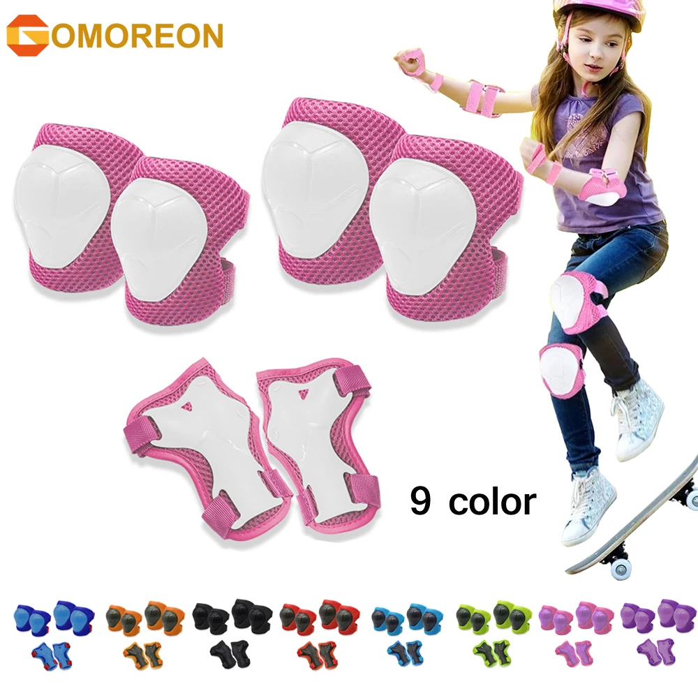 Cycling Protective Gear For Kids - GOMOREON 6 Teile/satz Kinder Knie Pads
