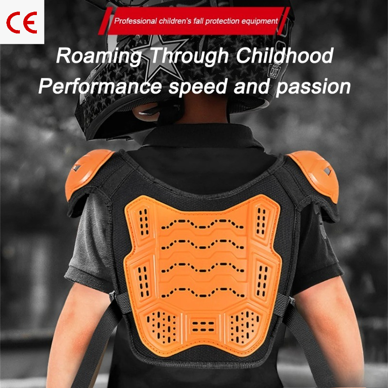 Cycling Protective Gear For Kids - Kinder-Moto-Vollschutzset, Motocross-Schutzweste, Stoßfeste Ausrüstung mit Knieschonern