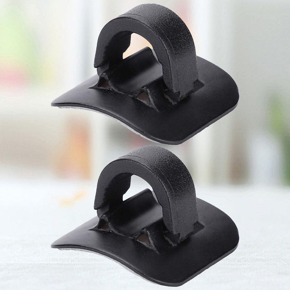 Cycling Gear Black - 2 Stück Fahrrad-Kabelklemmen aus schwarzem Aluminiumlegierung,
