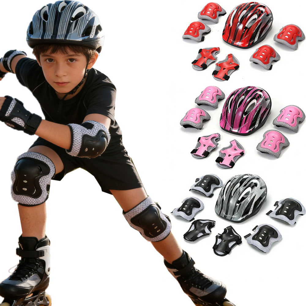 Cycling Protective Gear For Kids - Fahrrad-Sport-Schutzausrüstungsset, verstellbar, für Kinder, Sicherheit, Skaten,