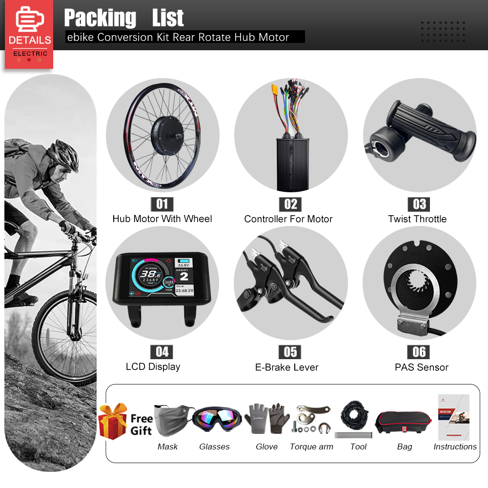60V 3000W Elektrofahrrad-Umrüs – Cycling Gear Display Bewertung und Preis